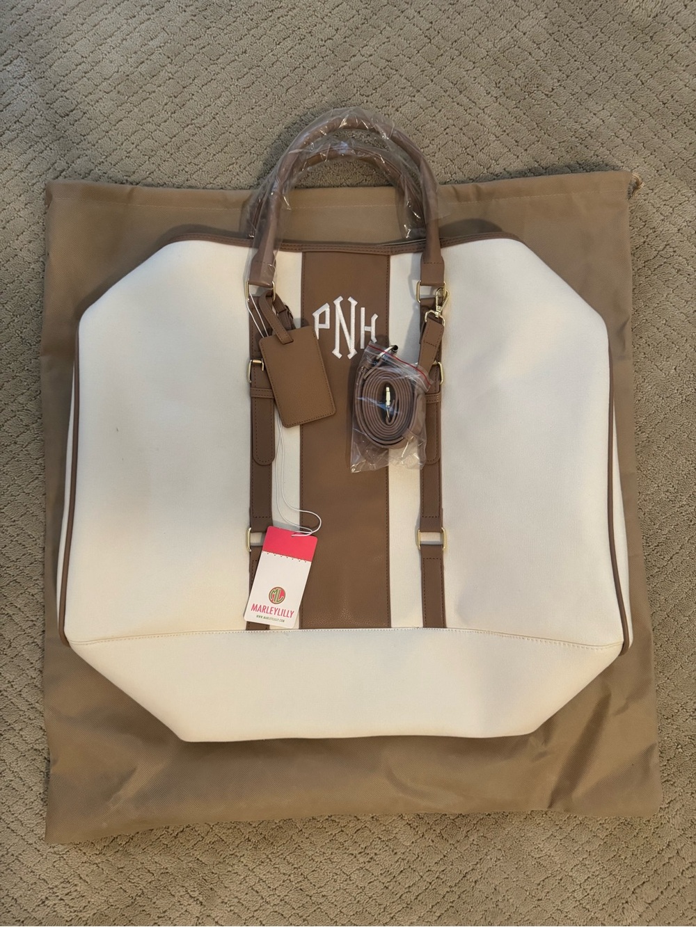 Monogrammed Canvas Weekender Tote